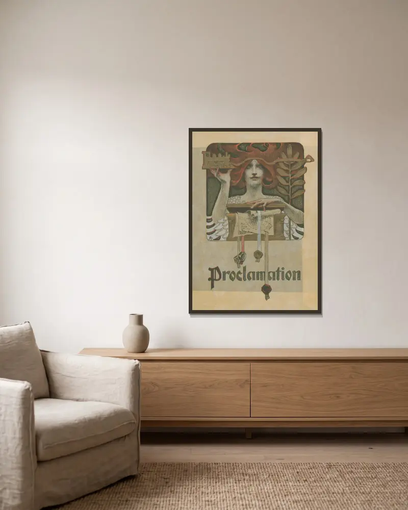Proklamation, Joseph Christian Leyendecker w ramie na ścianie