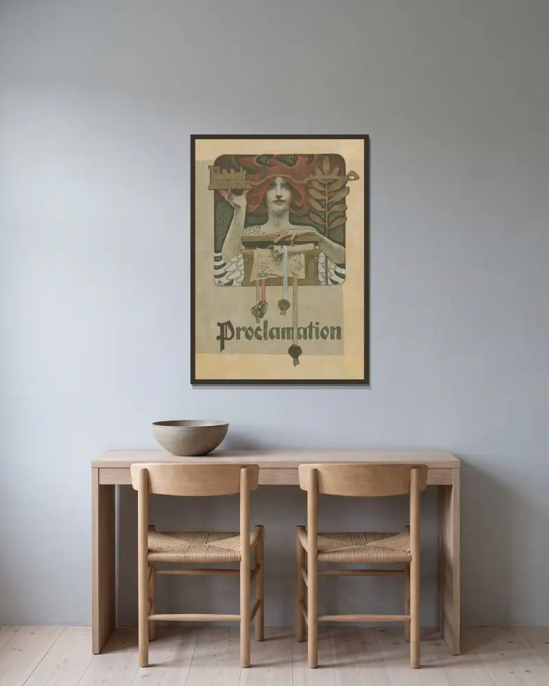 Proklamation, Joseph Christian Leyendecker w ramie na ścianie