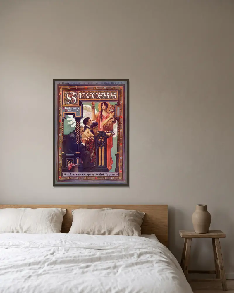Success November 1901 Ten Cents Thanksgiving Number von Joseph Christian Leyendecker gerahmt an einer Wand