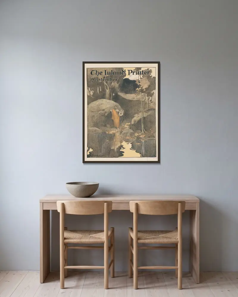 The Inland Printer September von Joseph Christian Leyendecker gerahmt an einer Wand