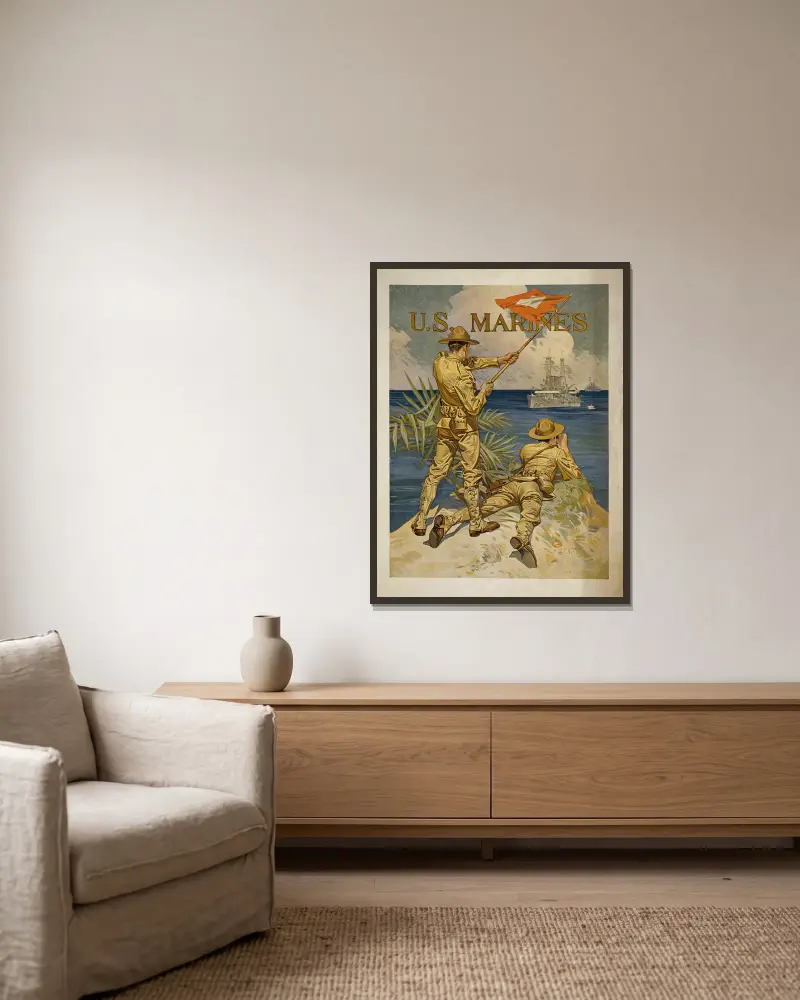 U.S. Marines, Joseph Christian Leyendecker v rámu na stěně