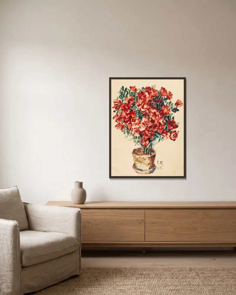 Azalee von Christian Rohlfs gerahmt an einer Wand