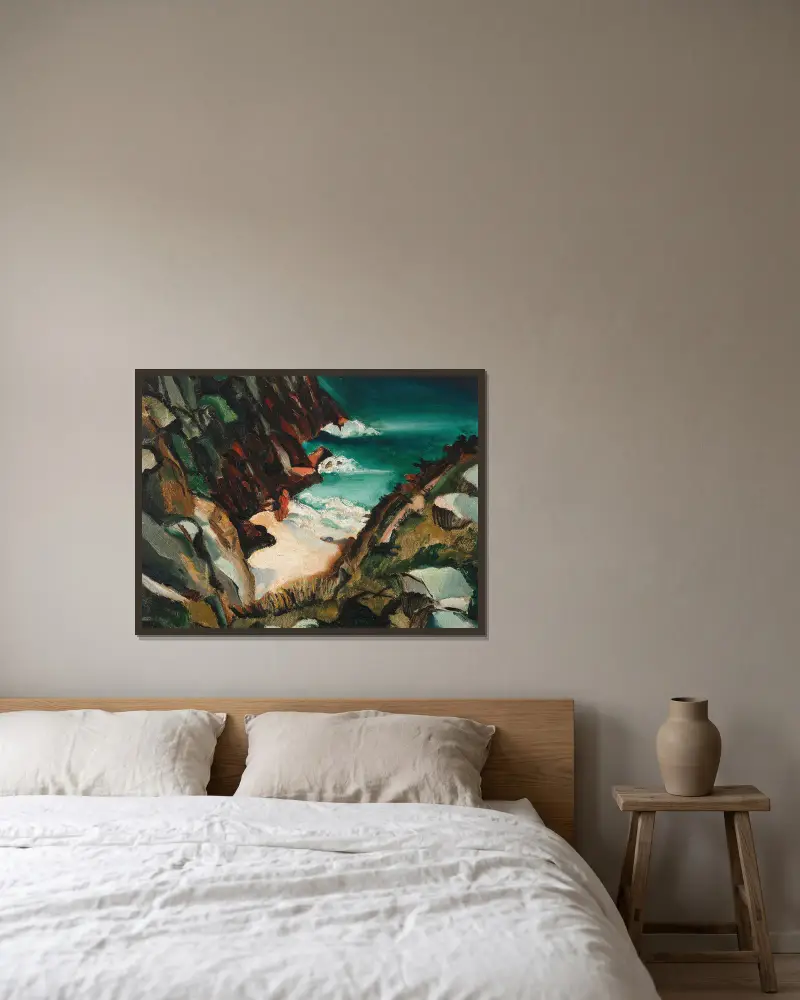 Cove, Cornwall von Christopher Wood gerahmt an einer Wand