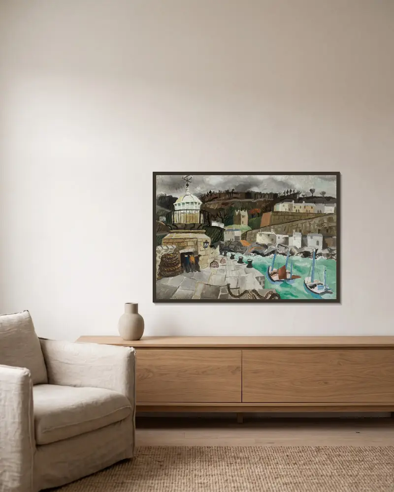 St Ives, Cornwall, Christopher Wood v rámu na stěně