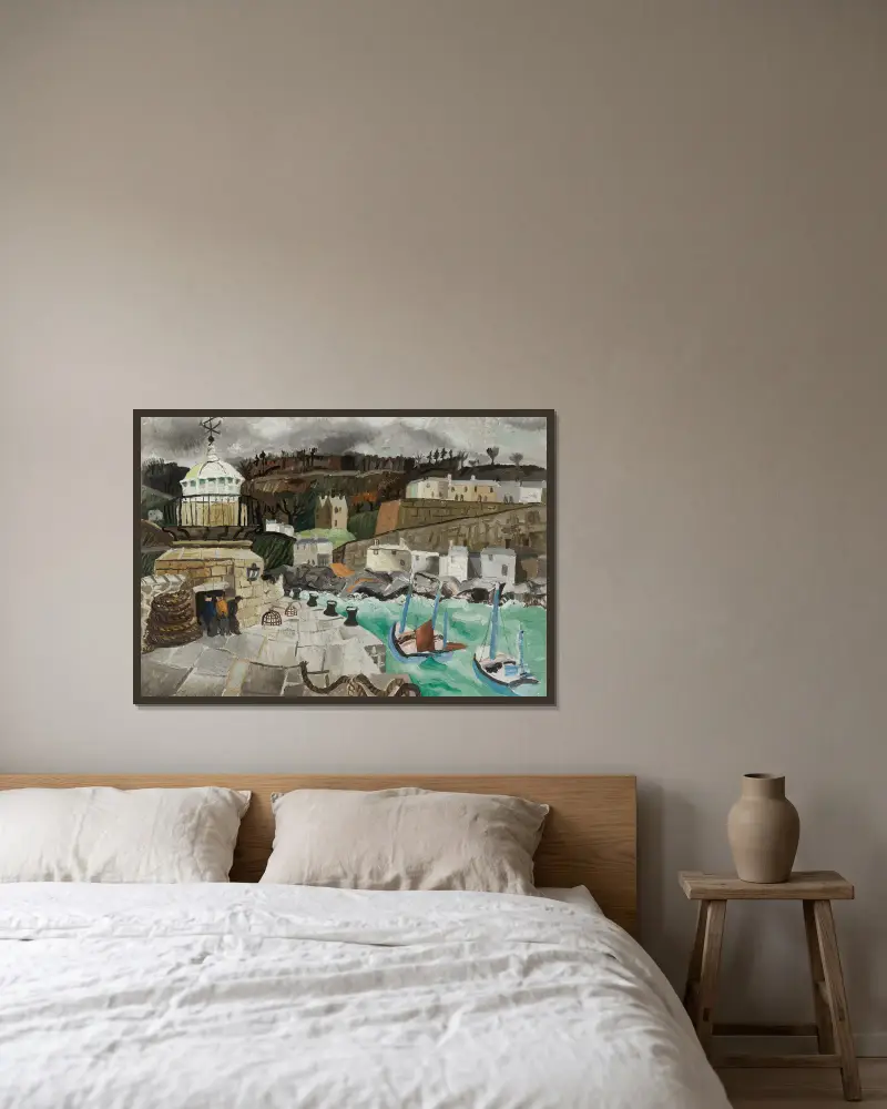 St Ives, Cornwall, Christopher Wood v rámu na stěně