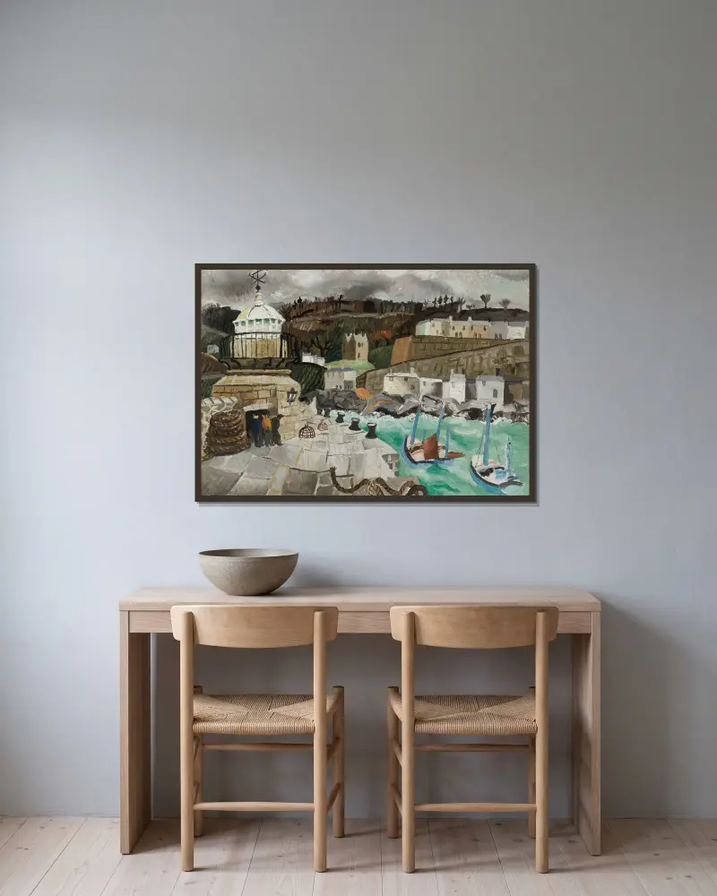 St Ives, Cornwall, Christopher Wood v rámu na stěně
