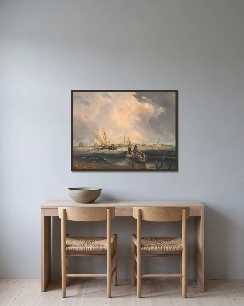 Bligh Sands, Sheerness av Clarkson Stanfield inramad på en vägg