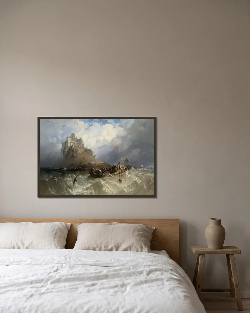 Mount St Michael, Cornwall, Clarkson Stanfield w ramie na ścianie