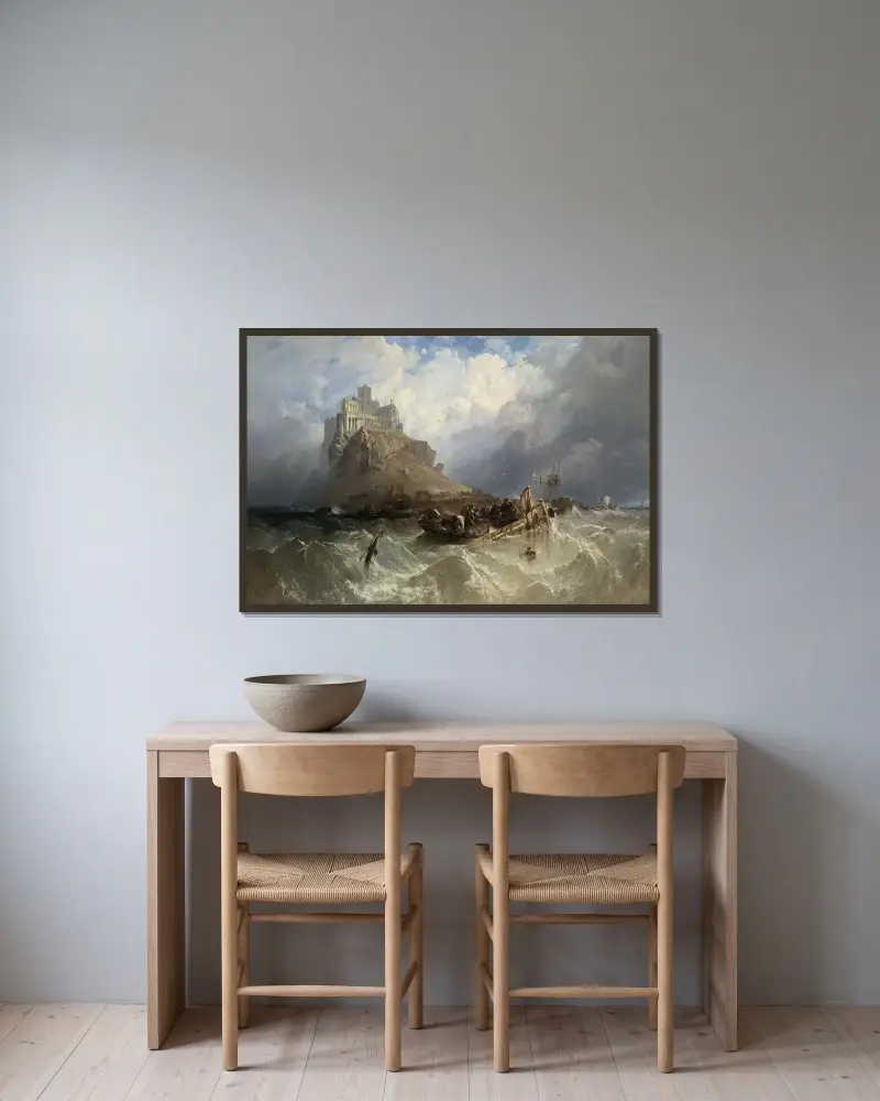 Mount St Michael, Cornwall, Clarkson Stanfield w ramie na ścianie