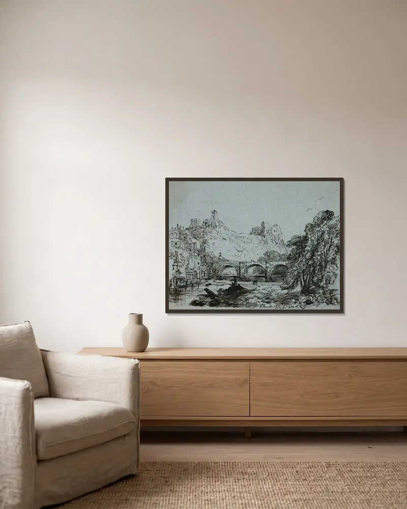 Richmond von Clarkson Stanfield gerahmt an einer Wand