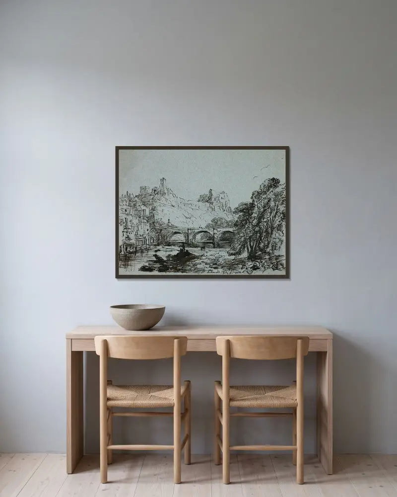 Richmond von Clarkson Stanfield gerahmt an einer Wand