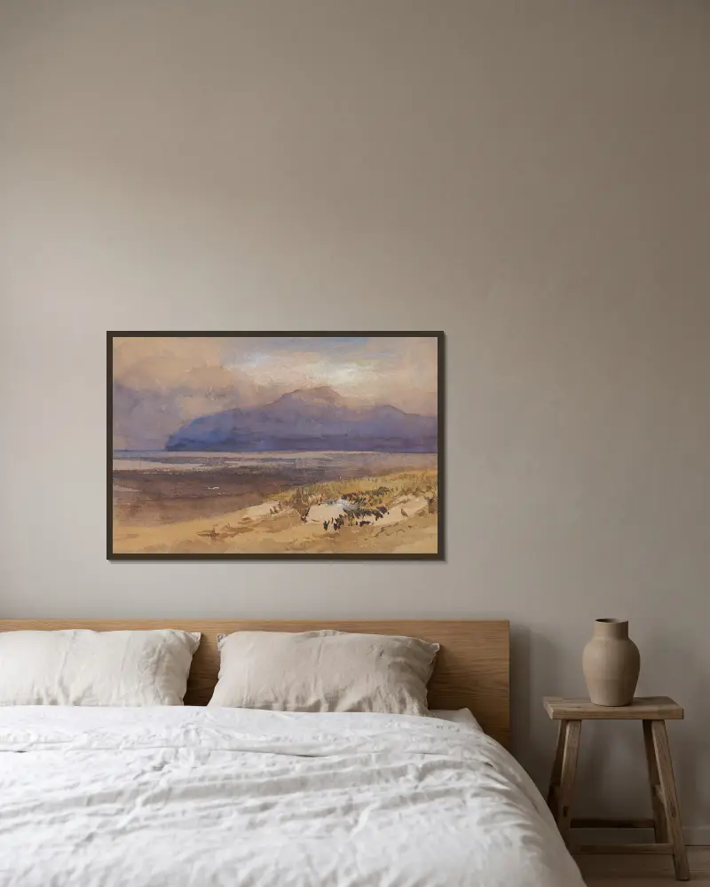 Scottish Mountain Landscape av Clarkson Stanfield inramad på en vägg