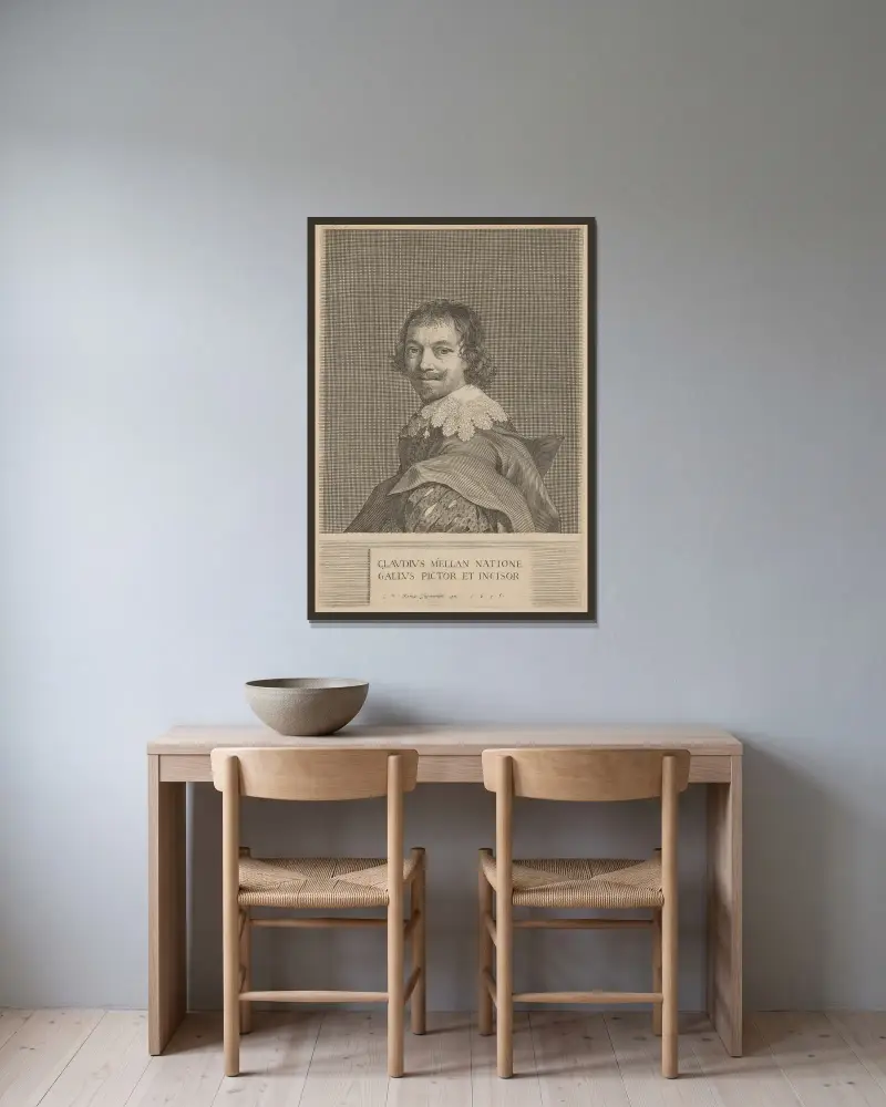 Claude Mellan, French painter and engraver av Claude Mellan inramad på en vägg