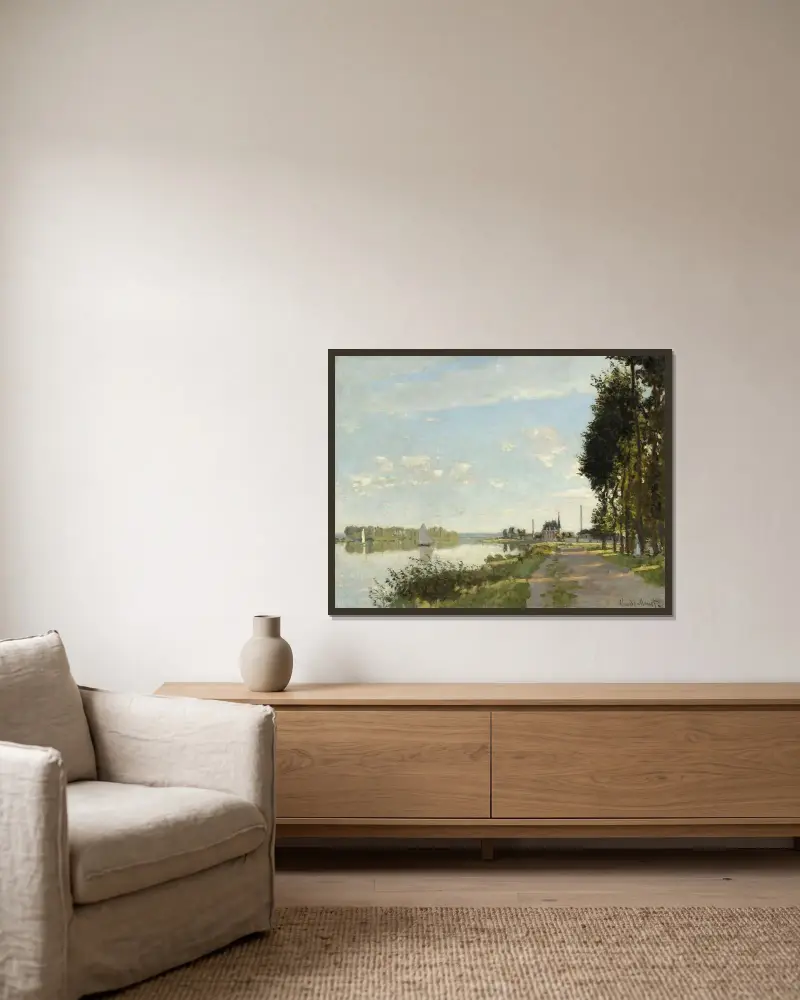 Argenteuil von Claude Monet gerahmt an einer Wand