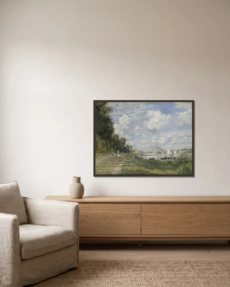 Basen w Argenteuil, 1872, Claude Monet w ramie na ścianie