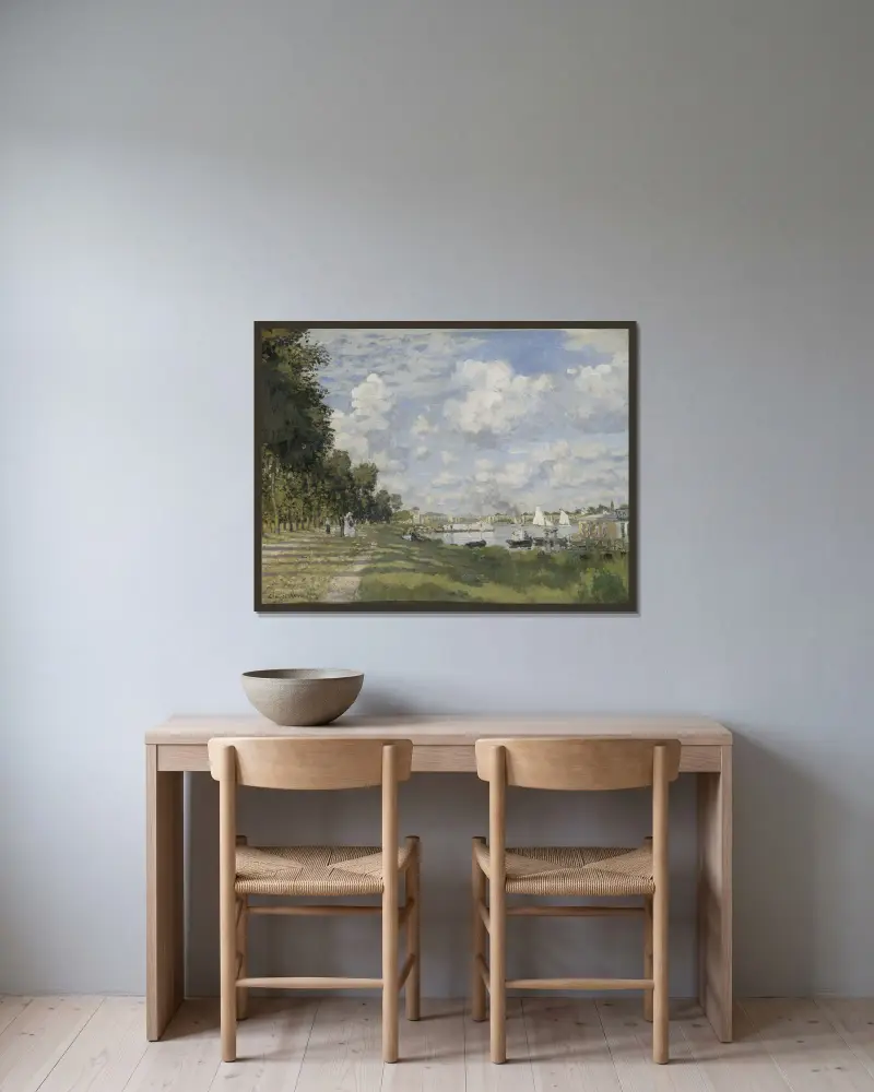 Basen w Argenteuil, 1872, Claude Monet w ramie na ścianie