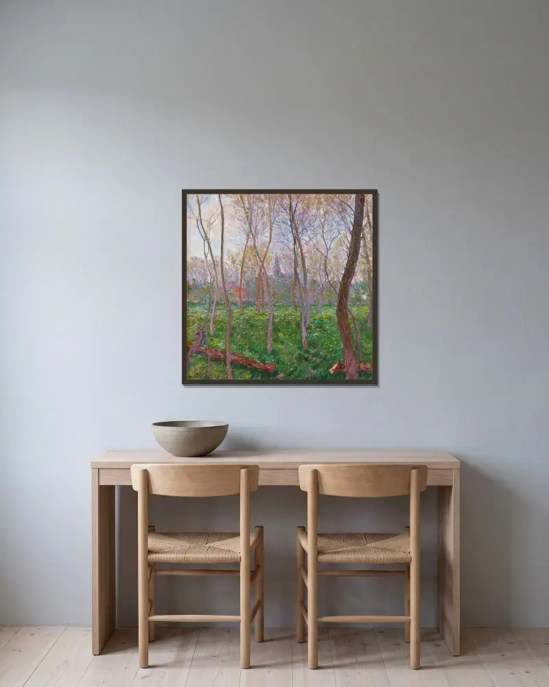 Bennecourt von Claude Monet gerahmt an einer Wand