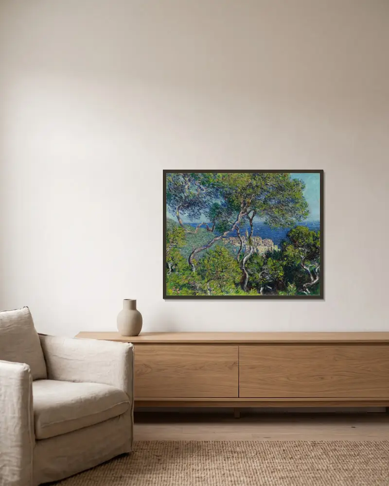 Bordighera, Claude Monet v rámu na stěně