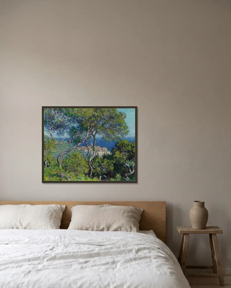 Bordighera, Claude Monet v rámu na stěně
