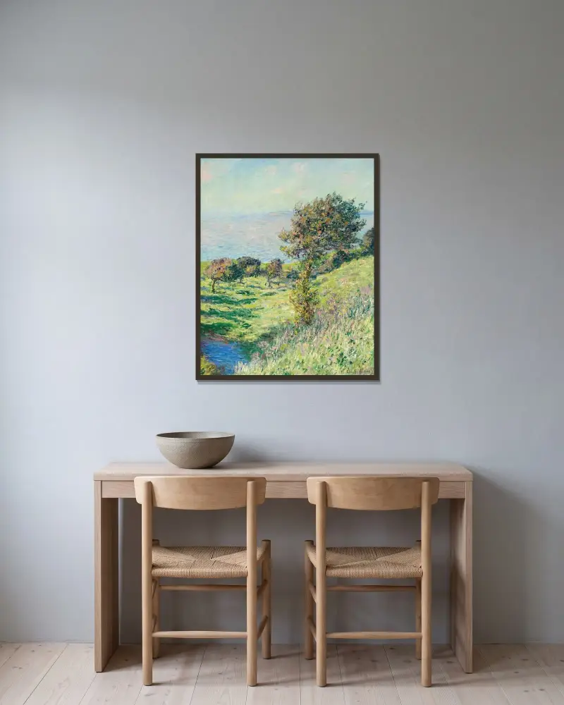 Poryv větru, Claude Monet v rámu na stěně