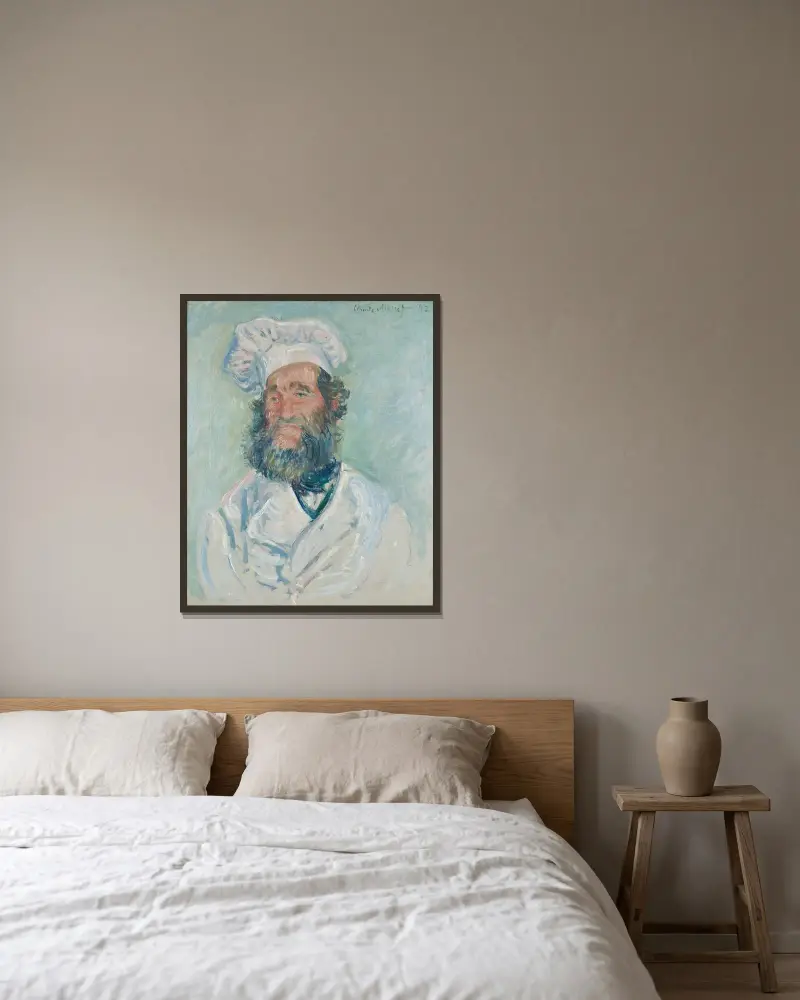 Kocken Paul av Claude Monet inramad på en vägg