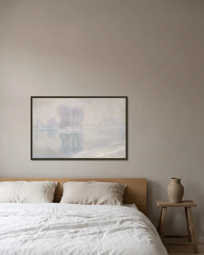 Eisschollen von Claude Monet gerahmt an einer Wand