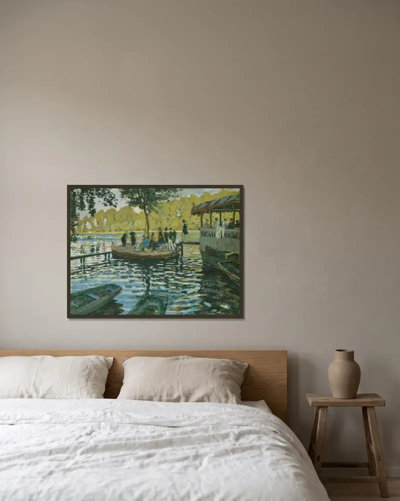 La Grenouillère, Claude Monet w ramie na ścianie