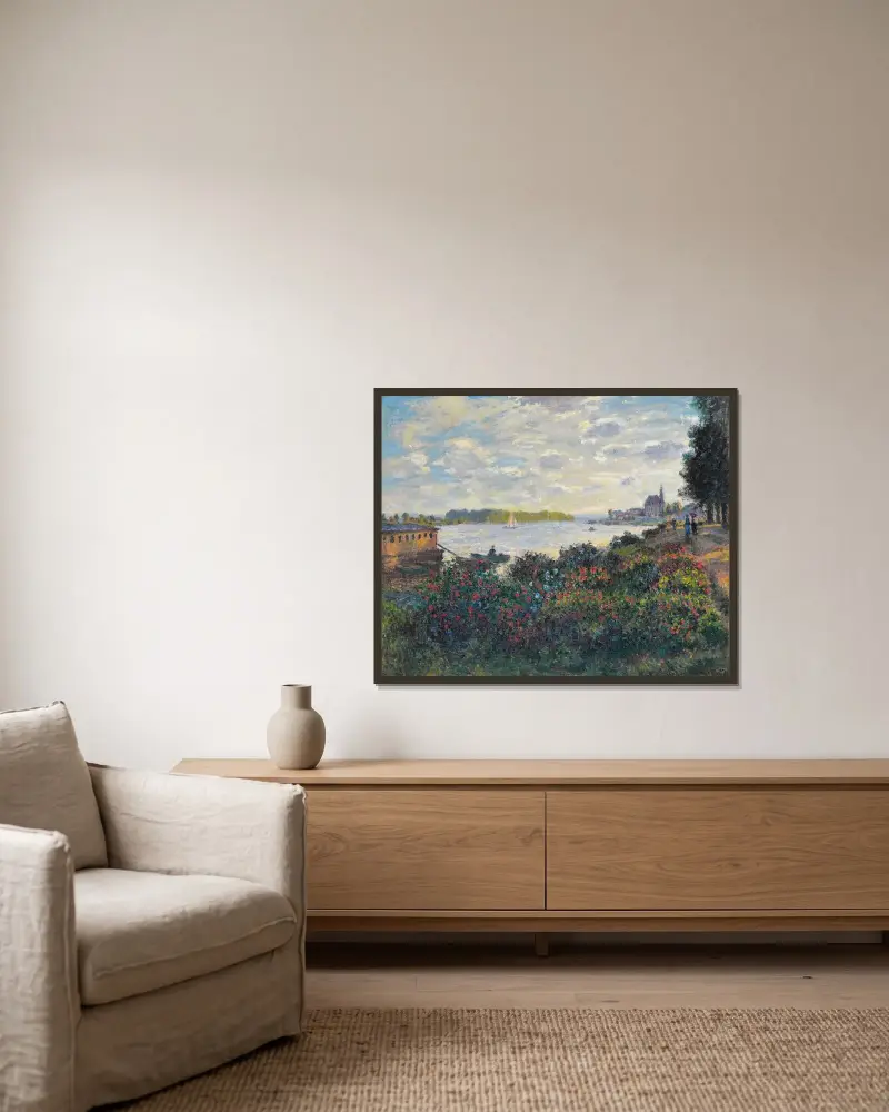 Seina u Argenteuil, Claude Monet v rámu na stěně
