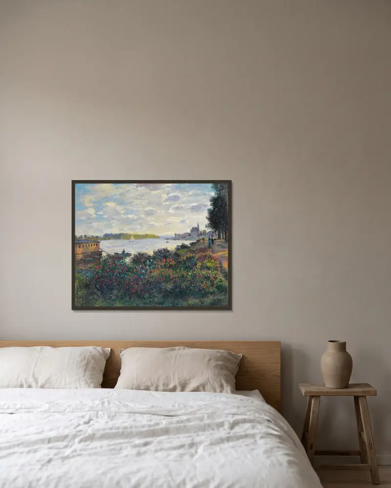 Seina u Argenteuil, Claude Monet v rámu na stěně