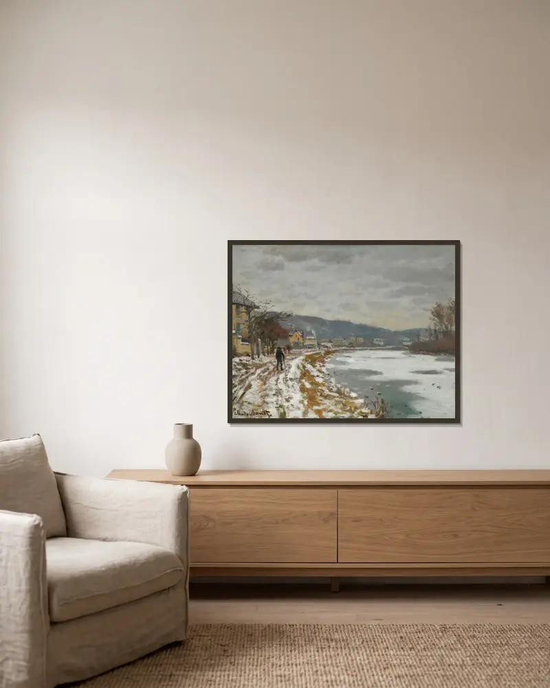 Seina u Bougivalu, Claude Monet v rámu na stěně