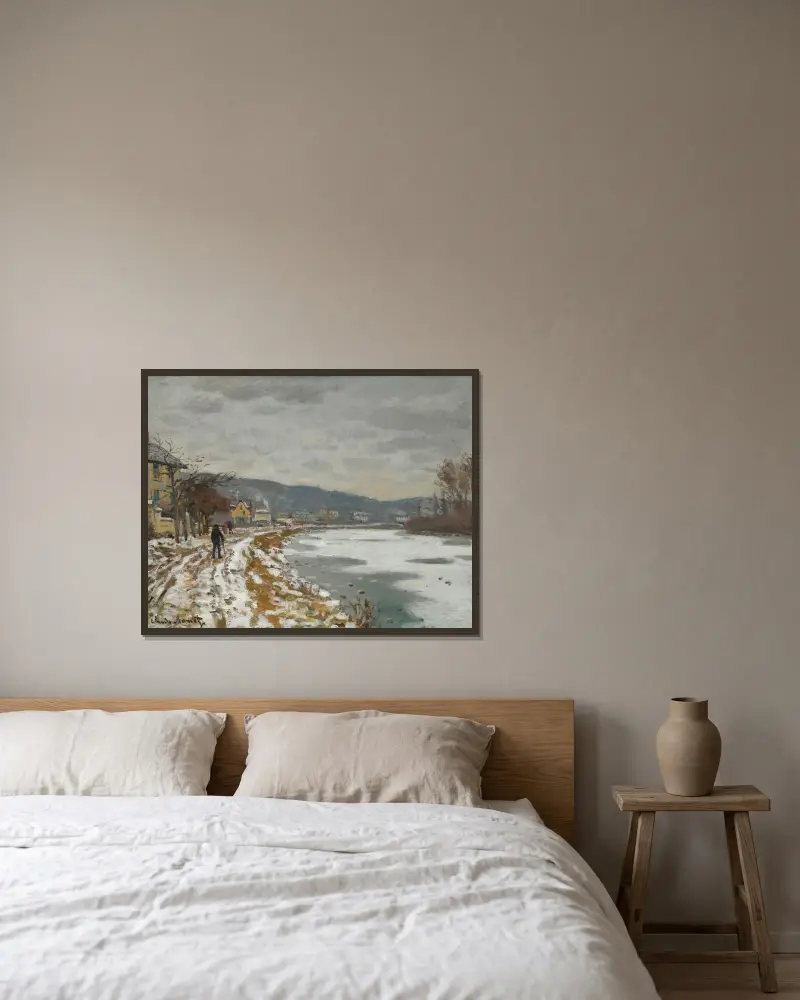 Seina u Bougivalu, Claude Monet v rámu na stěně