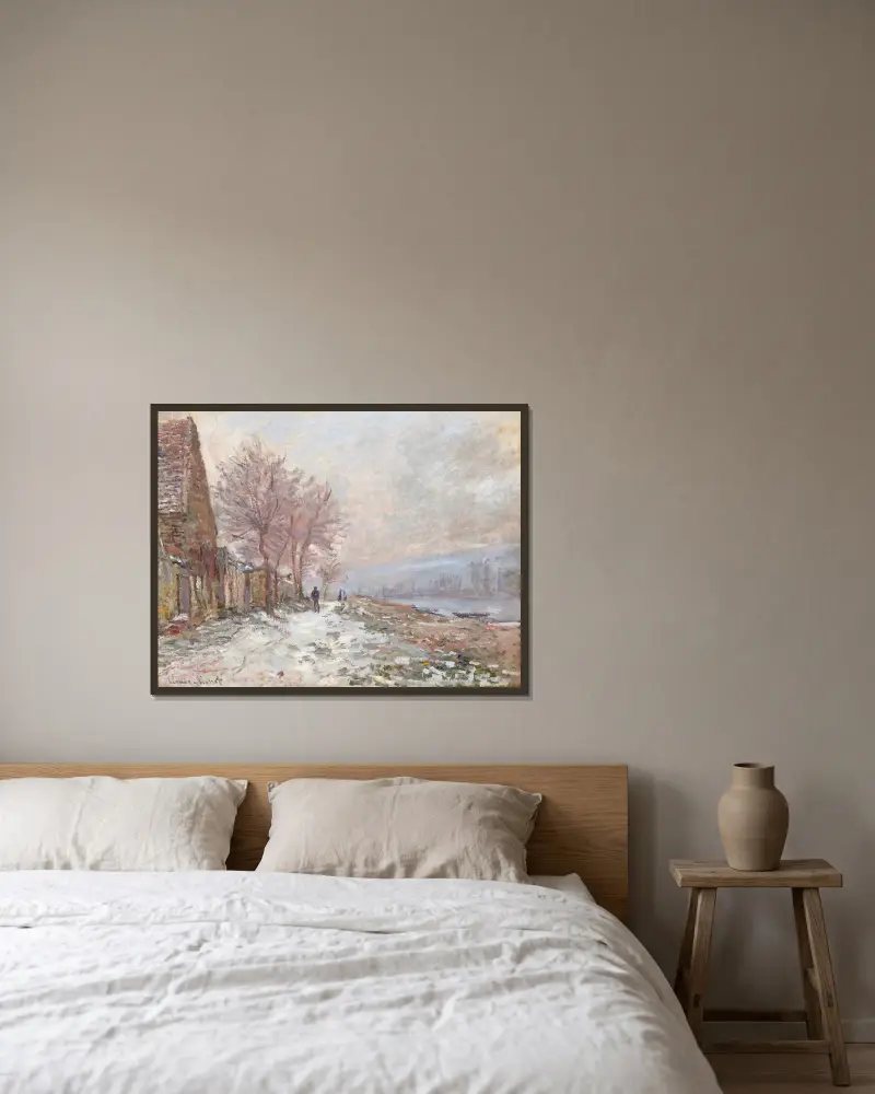 Lavacourt, zima, Claude Monet w ramie na ścianie