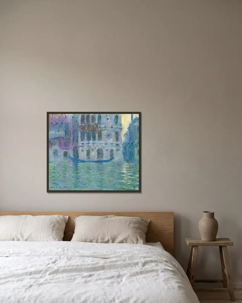 Le Palais Dario, Claude Monet v rámu na stěně