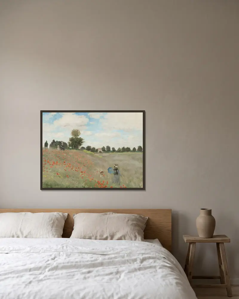 Pole maków, Claude Monet w ramie na ścianie