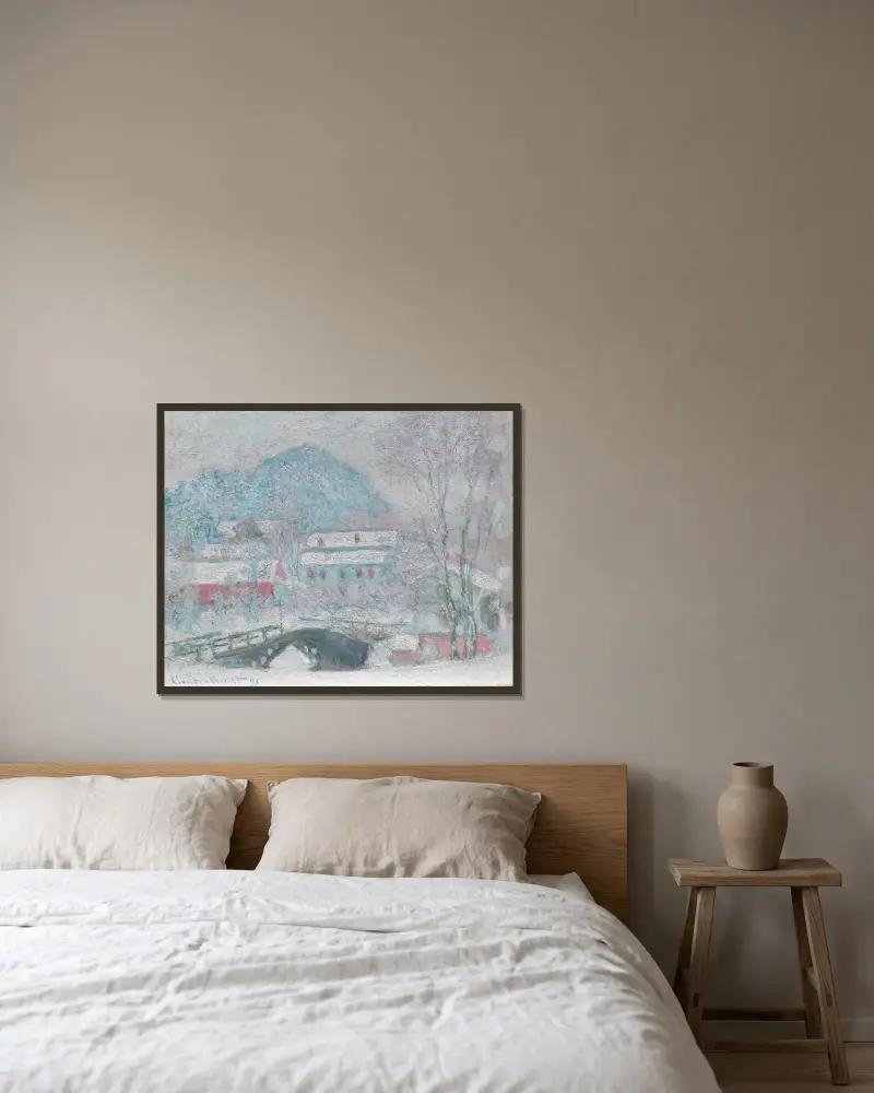 Sandvika, Norway av Claude Monet inramad på en vägg