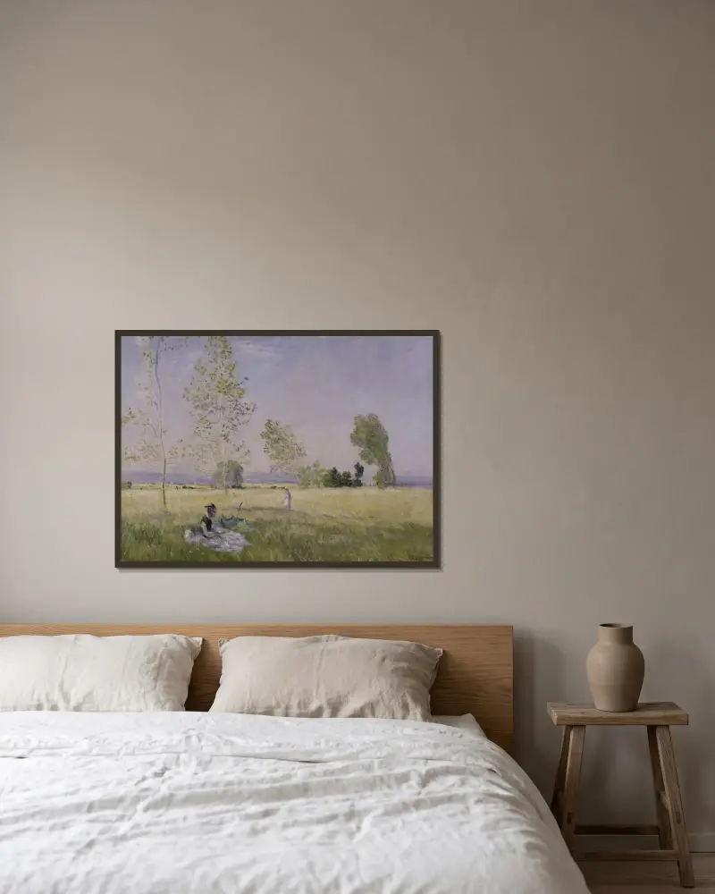 Summer av Claude Monet inramad på en vägg
