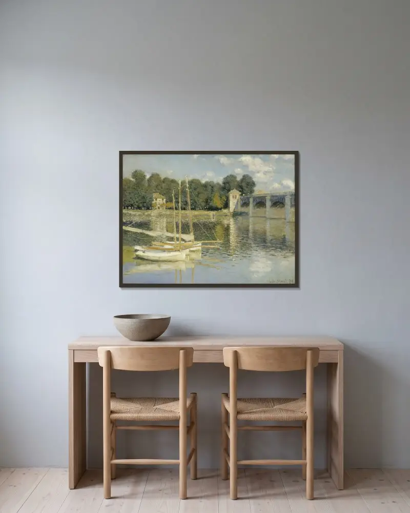 Argenteuilský most, Claude Monet v rámu na stěně