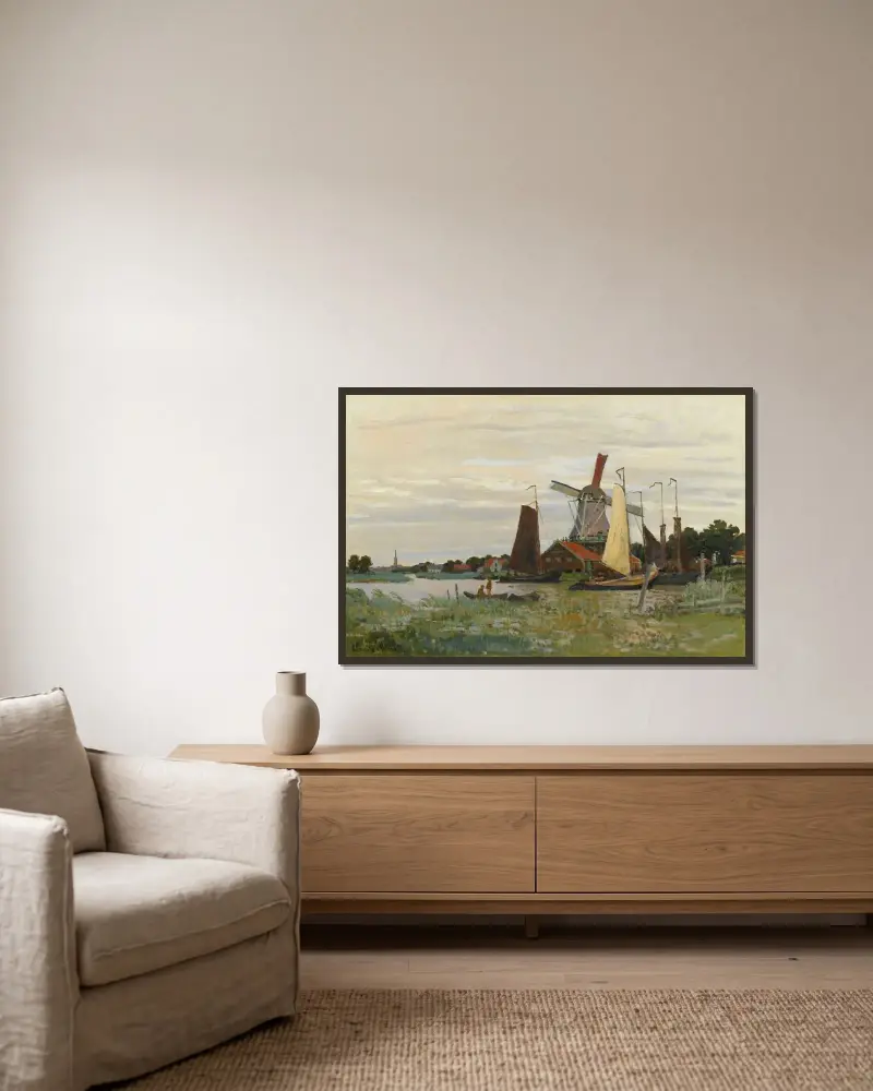 Mlýn v Zaandamu, Claude Monet v rámu na stěně