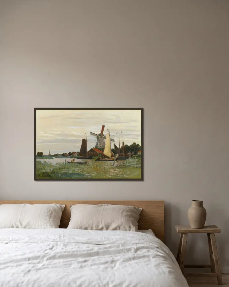 Mlýn v Zaandamu, Claude Monet v rámu na stěně