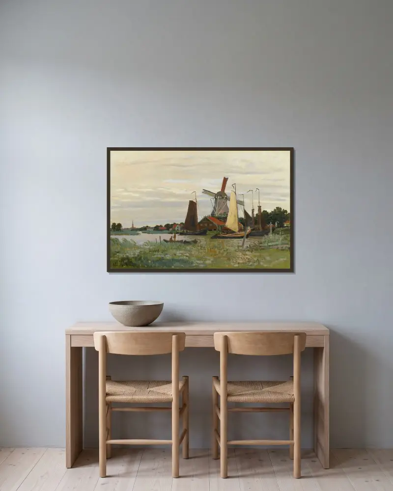 Mlýn v Zaandamu, Claude Monet v rámu na stěně