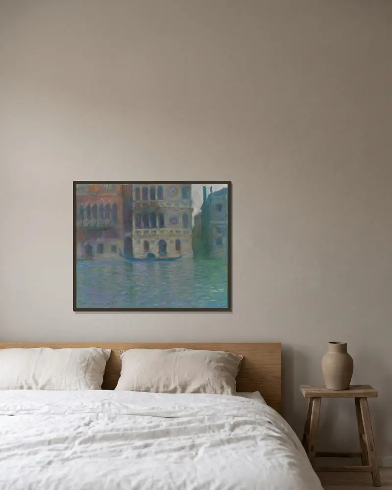 Venedig, Palazzo Dario von Claude Monet gerahmt an einer Wand