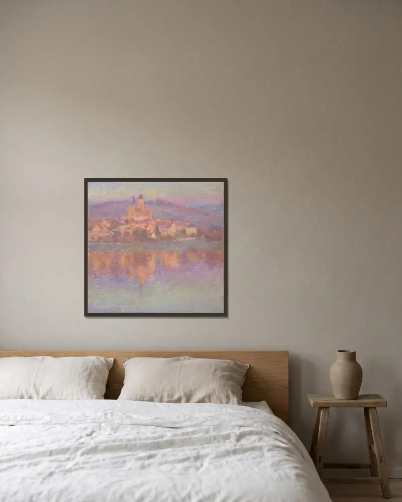 Vétheuil, 1901 – Nr. 2 von Claude Monet gerahmt an einer Wand