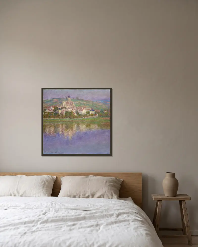 Vétheuil, 1901 – Nr. 3 von Claude Monet gerahmt an einer Wand