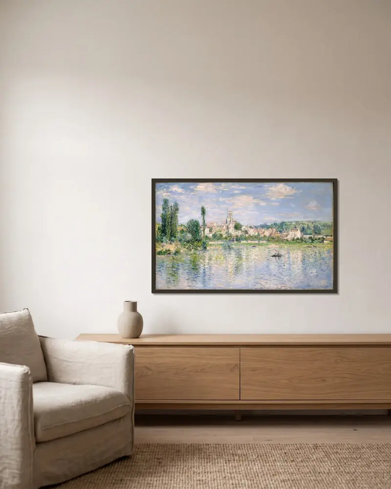 Vétheuil v létě, Claude Monet v rámu na stěně