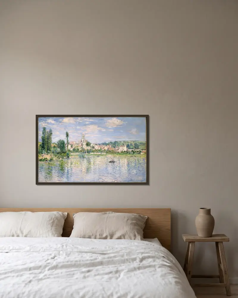 Vétheuil v létě, Claude Monet v rámu na stěně