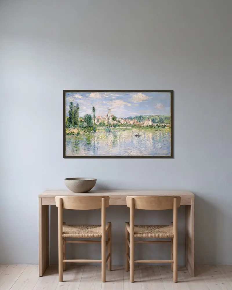 Vétheuil v létě, Claude Monet v rámu na stěně
