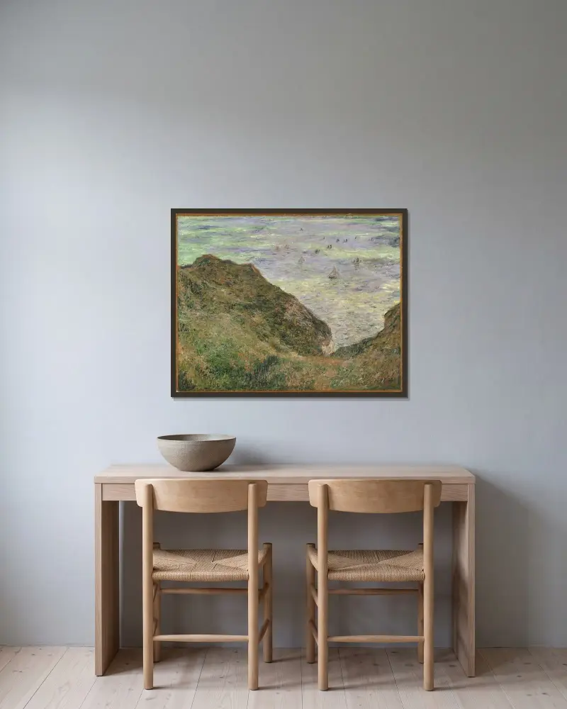 Widok na morze, Claude Monet w ramie na ścianie