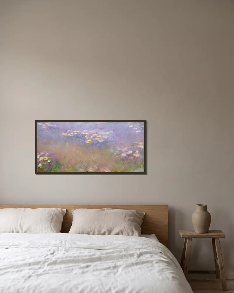 Water Lilies, 1915 – nr 2 av Claude Monet inramad på en vägg