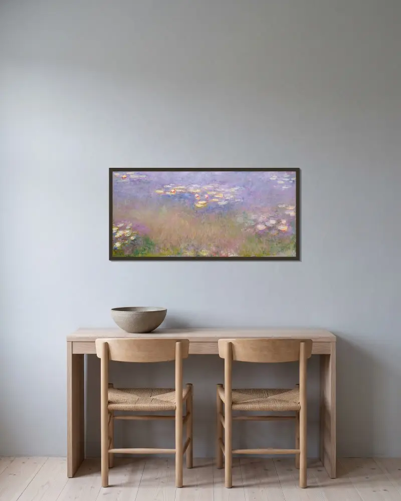 Water Lilies, 1915 – nr 2 av Claude Monet inramad på en vägg