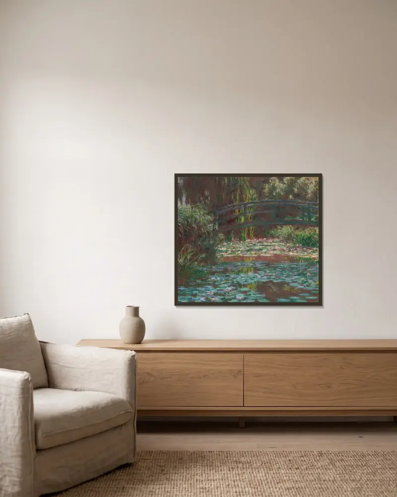 Staw z liliami wodnymi, 1900, Claude Monet w ramie na ścianie